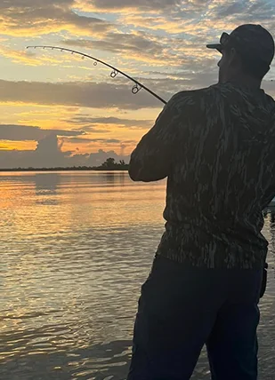 Man fishing in Fort Pierce