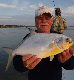 Pompano caught near Fort Pierce beaches
